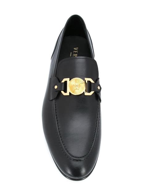 versace slipper men|Versace suede loafers.